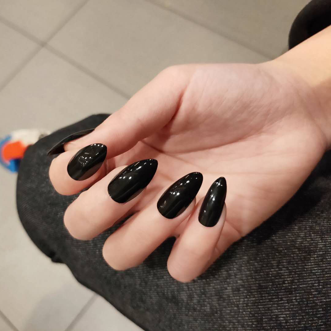 【Short tip black】Cool and Spicy Manicure Cool style nail art.New Year Gifts.