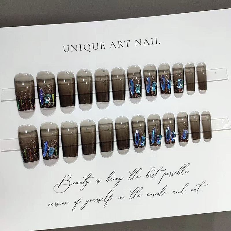 【Blue Charm Diamond】Sexy Nail Art Manicure.New Year Gifts.