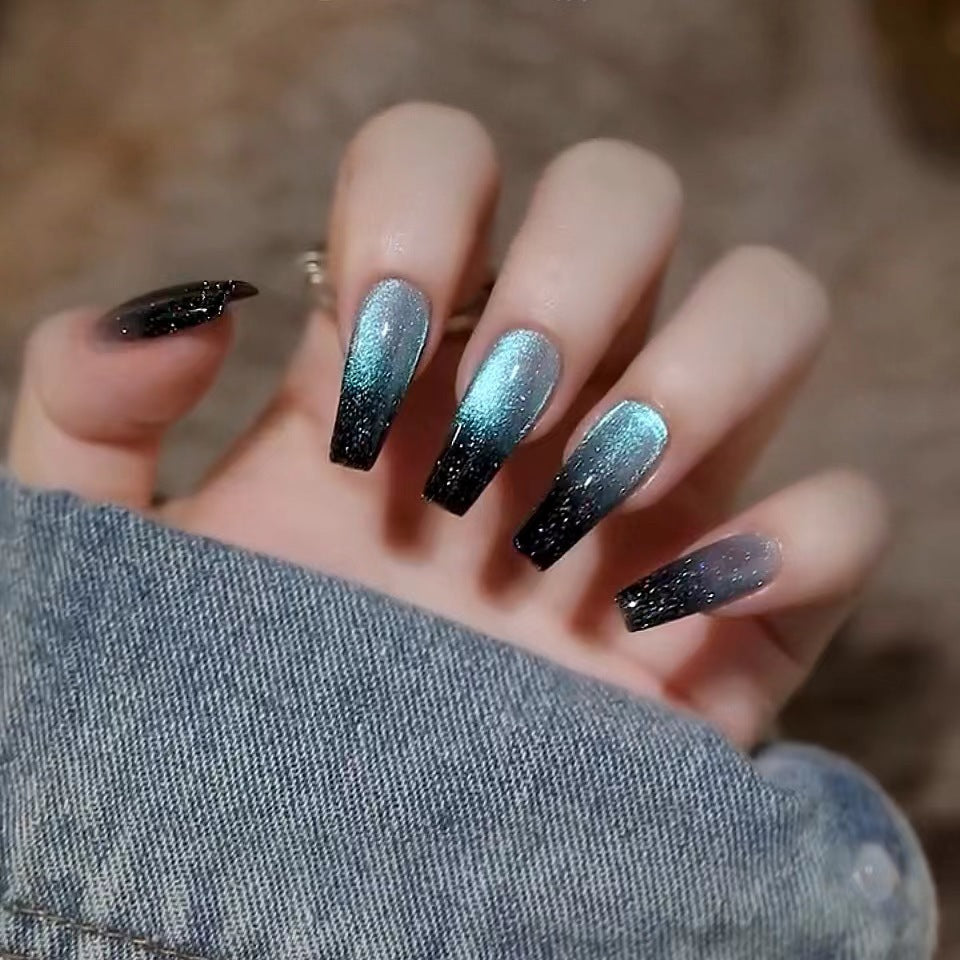 【Black Kyanite】Cool and Spicy Manicure Cool style nail art.New Year Gifts.