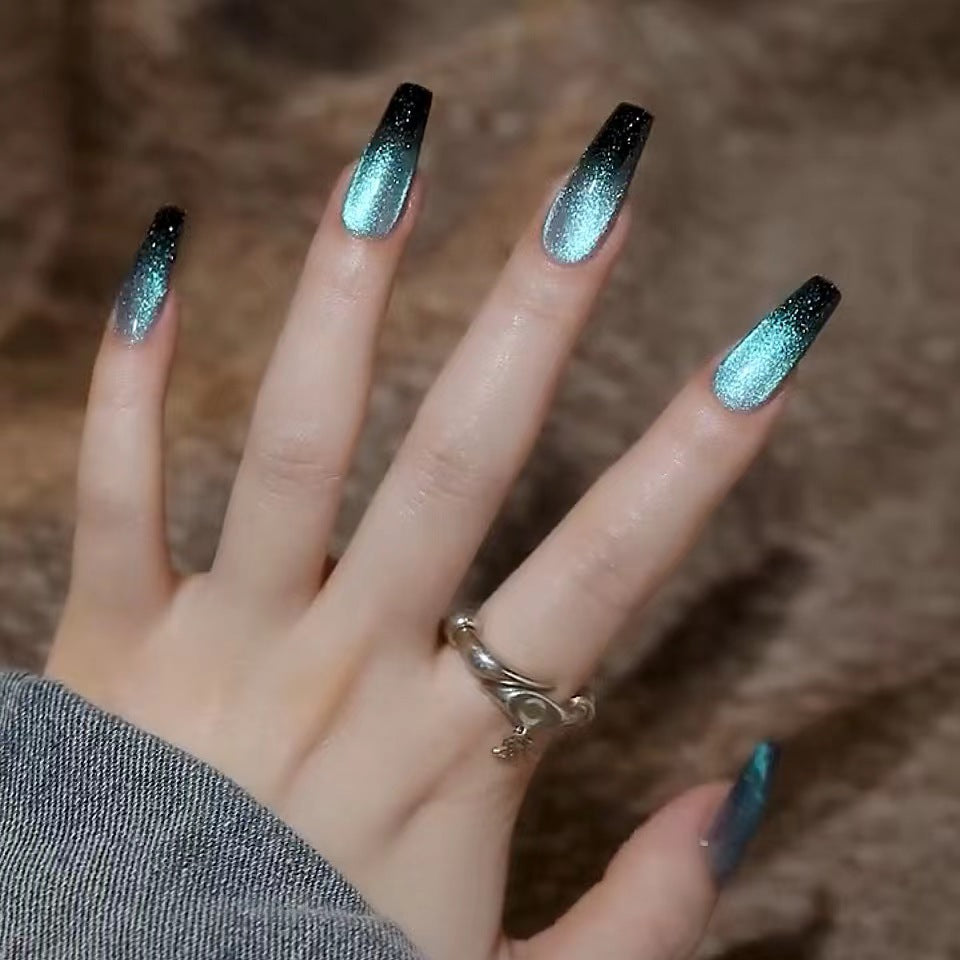 【Black Kyanite】Cool and Spicy Manicure Cool style nail art.New Year Gifts.