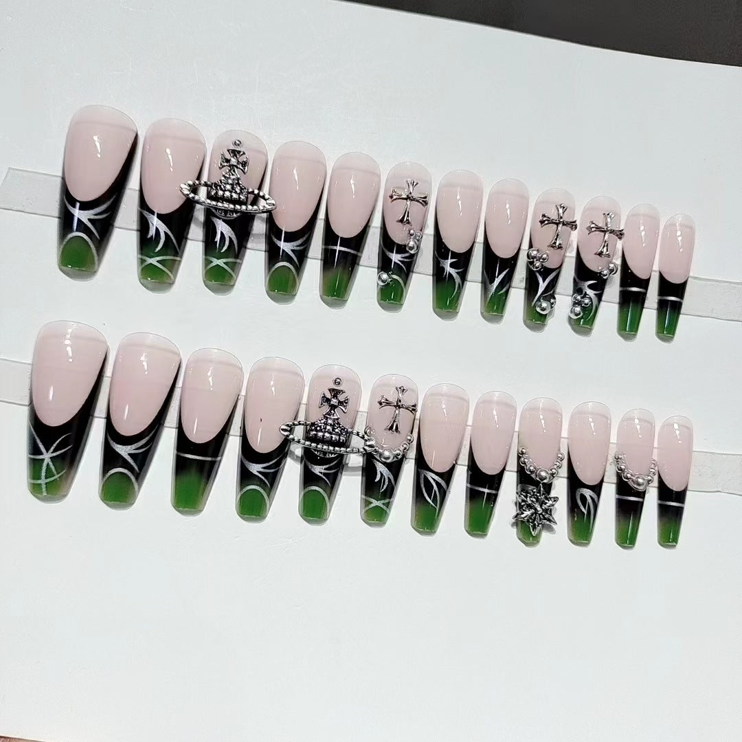 【Green Spell Totem】Cool and Spicy Manicure Cool style nail art.New Year Gifts.