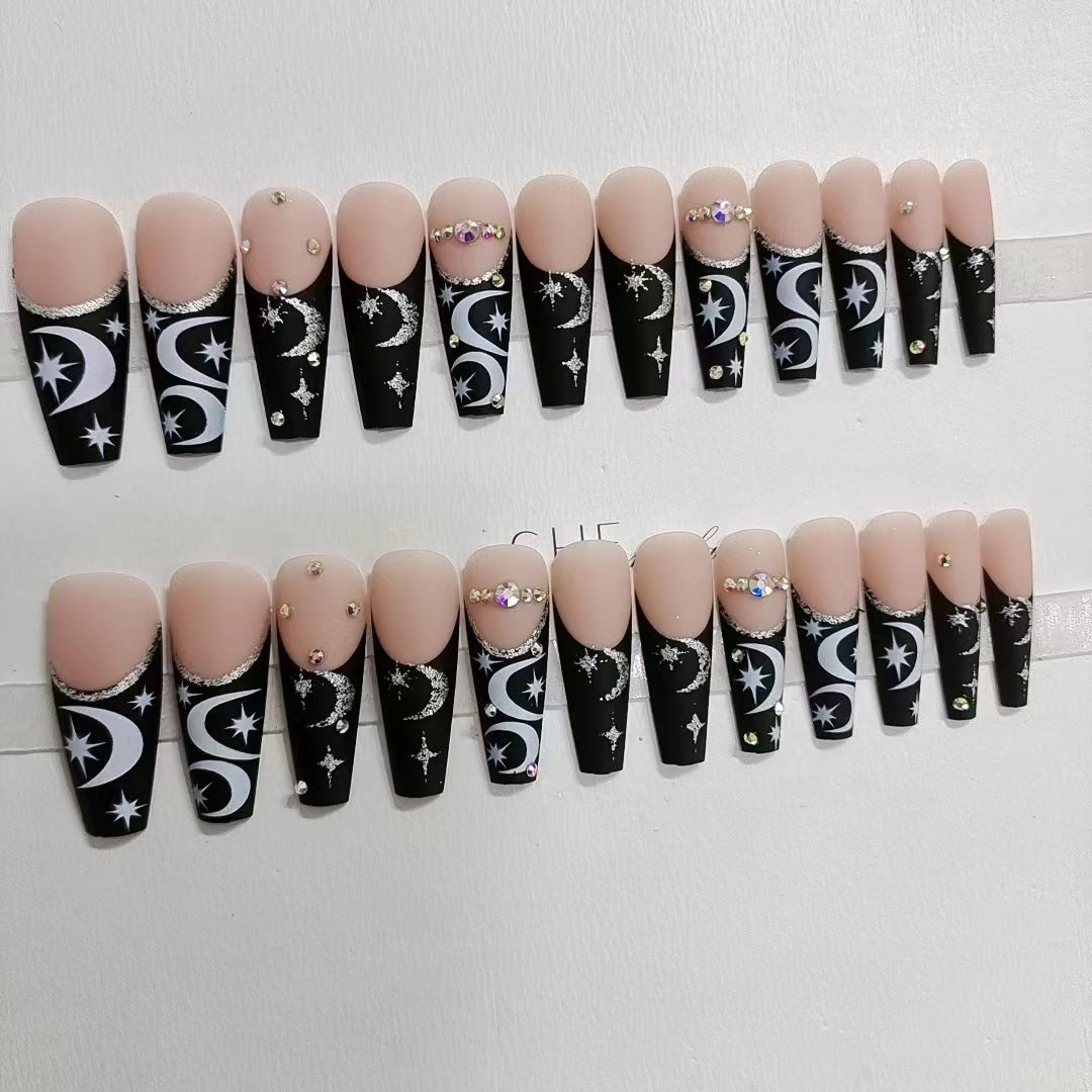 【Star and Moon Diamond】Cool and Spicy Manicure Cool style nail art.New Year Gifts.