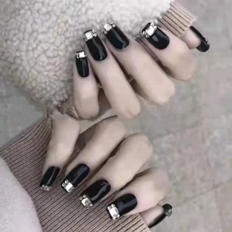 【Black sparkle】Sexy Nail Art Sexy and charming hot red manicure.New Year Gifts.