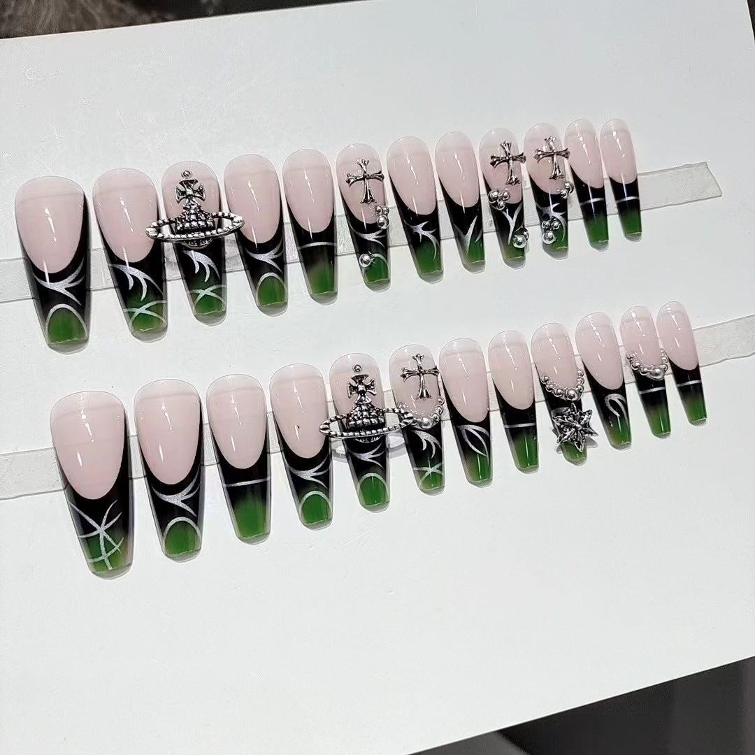 【Green Spell Totem】Cool and Spicy Manicure Cool style nail art.New Year Gifts.