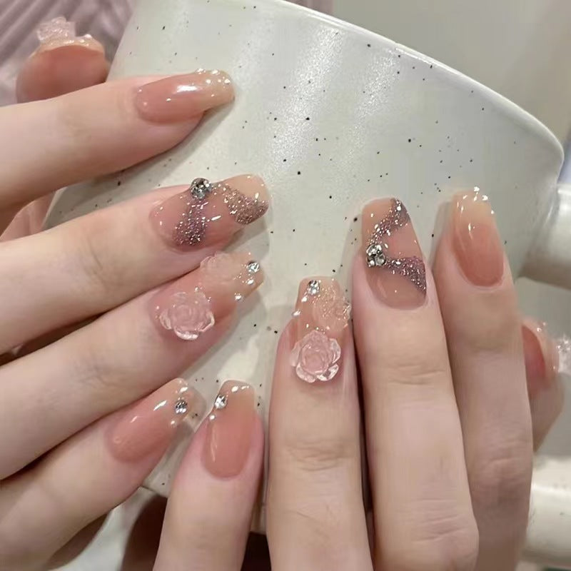 【Camellia Fairy】Sweet, cute and gentle series of nail art.New Year Gifts.