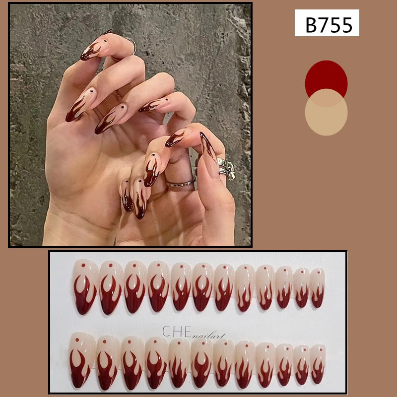 【Red flame】Sexy Nail Art Sexy and charming hot red manicure.New Year Gifts.