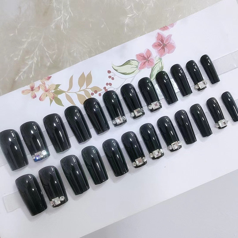 【Black sparkle】Sexy Nail Art Sexy and charming hot red manicure.New Year Gifts.